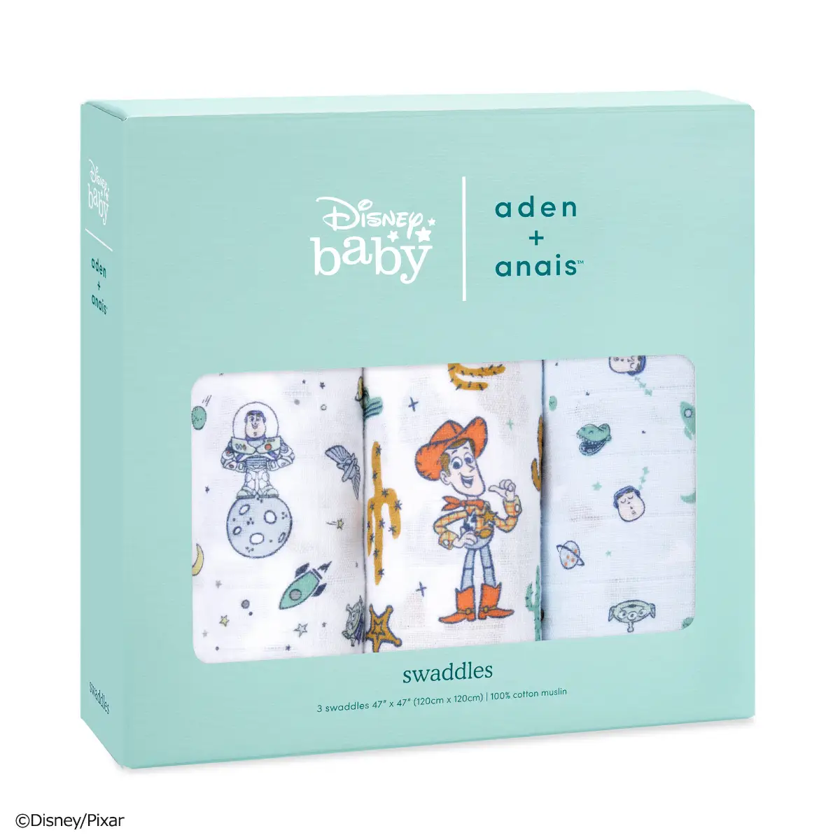 Aden+Anais Essential Swaddle (Disney Toy Story) 3pcs