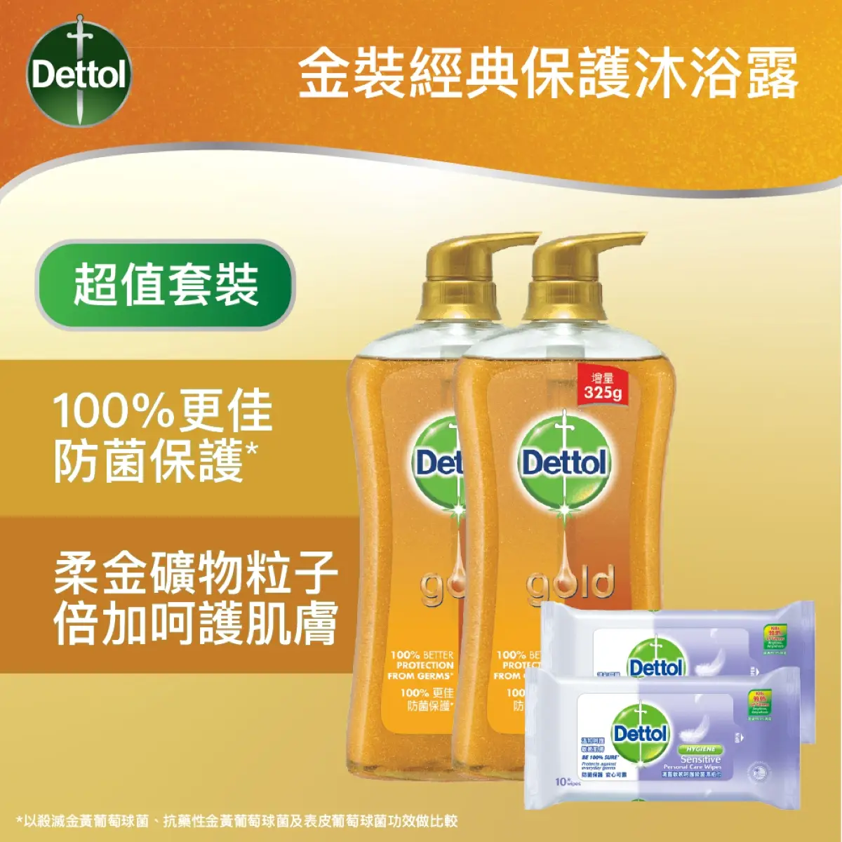Dettol Gold Classic Clean Shower Foam 950g x 2pcs