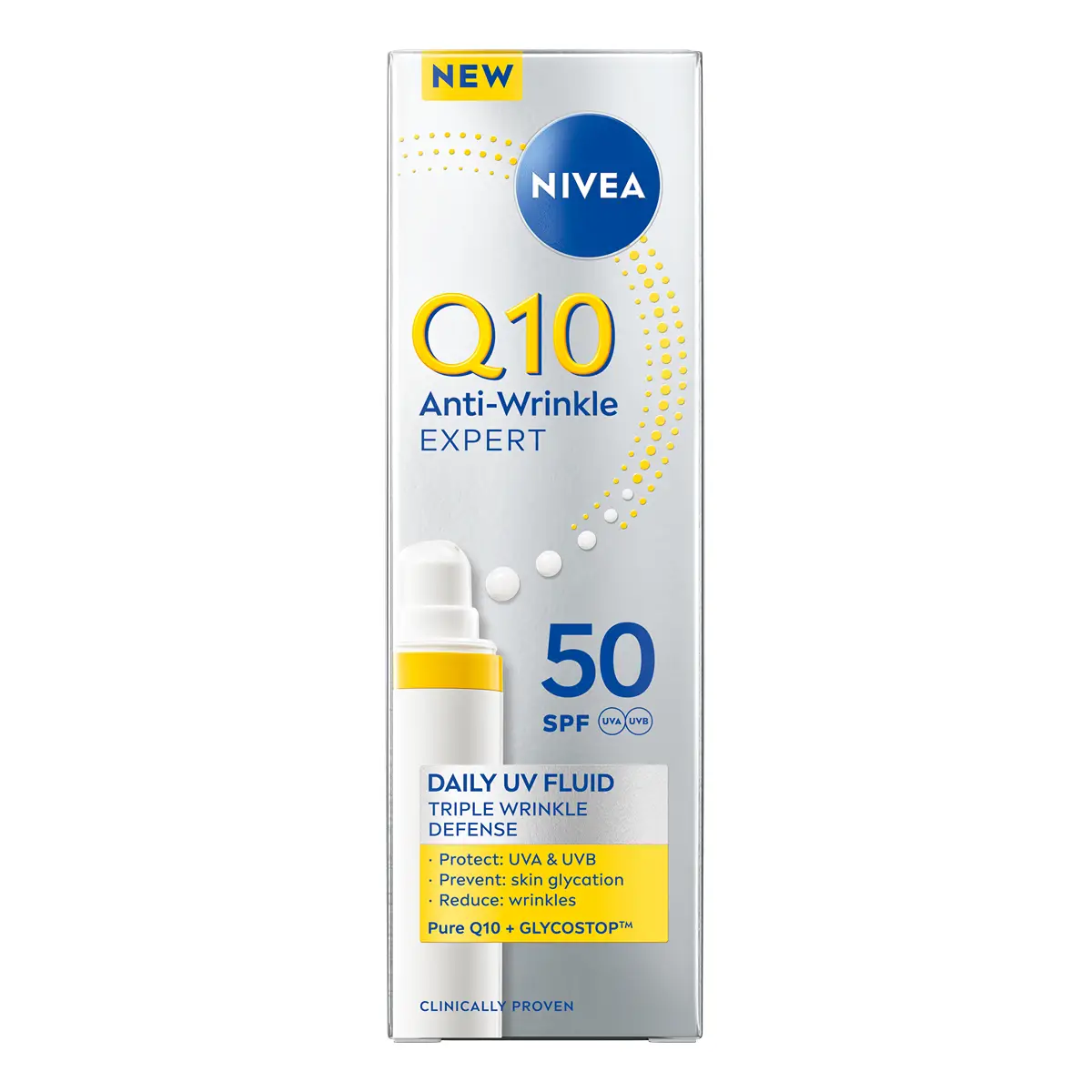 Nivea妮維雅Q10全方位抗糖抗皺抗曬日乳SPF50 40毫升