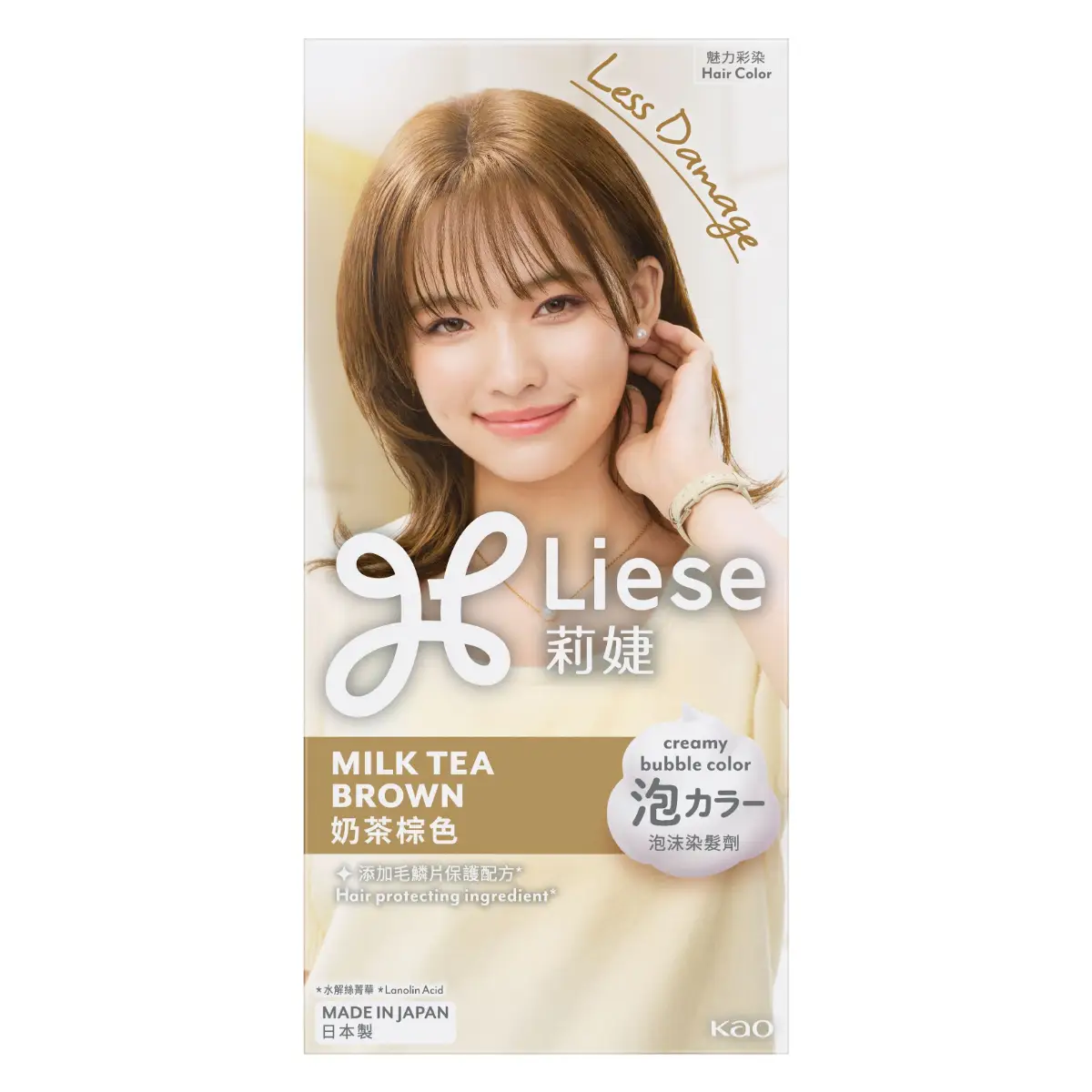 Liese Creamy Bubble Color (Milk Tea Brown) 1 Box