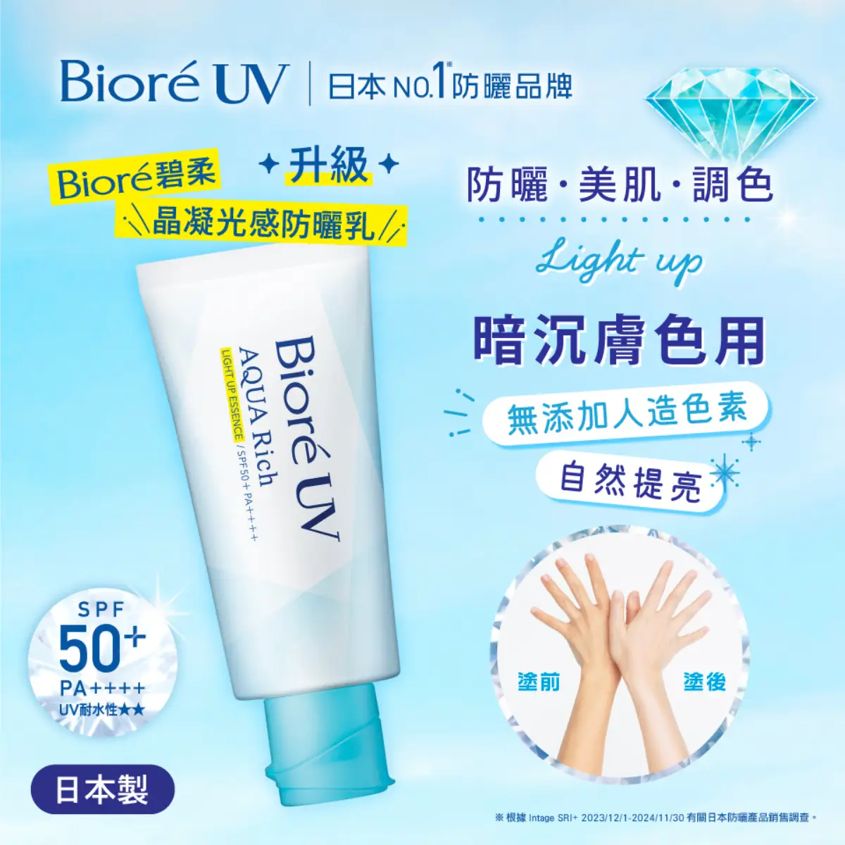 Biore UV Aqua Rich Light Up Essence SPF50+ 70g