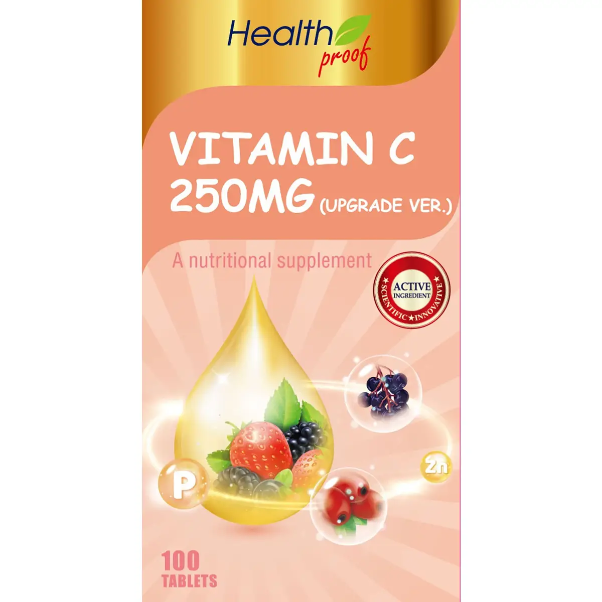 Health Proof Vitamin C 250mg (Upgrade Version) 100 Tablets