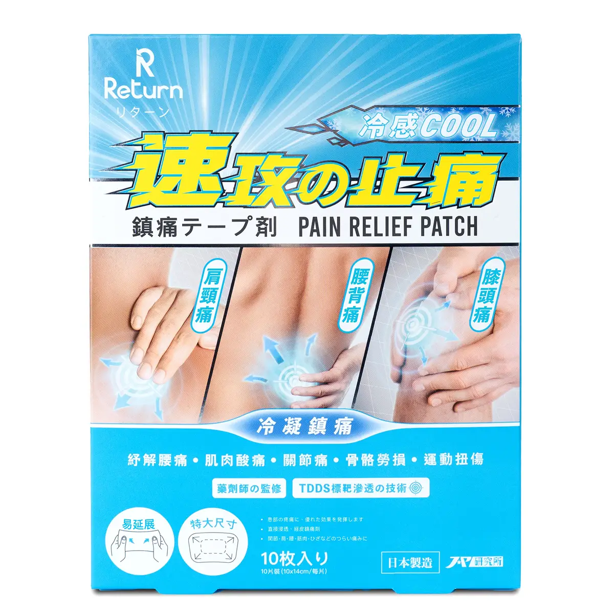 Return Pain Relief Patch With TDDS (Cool) 10pcs