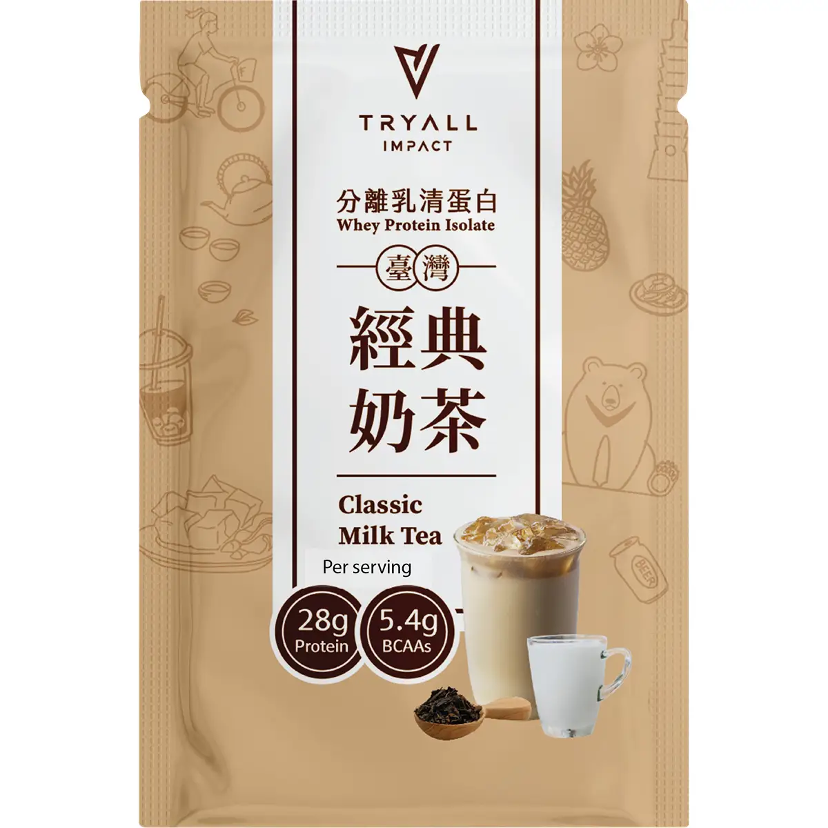 Tryall Whey Protein Isolate (Milk Tea Flavour) 35g