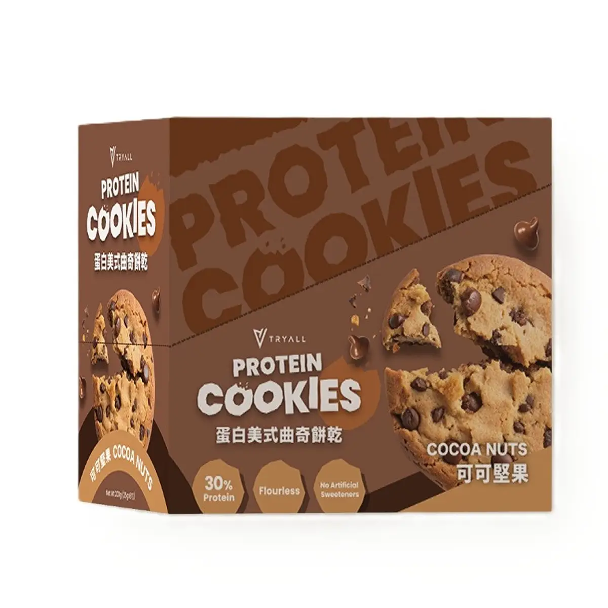 Tryall Protein Cookies (Cocoa Nut) 25g x 8pcs