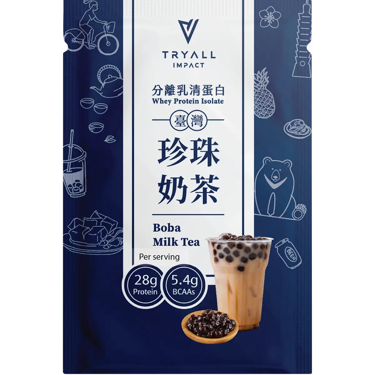 Tryall Whey Protein Isolate (Boba Milk Tea Flavour) 35g