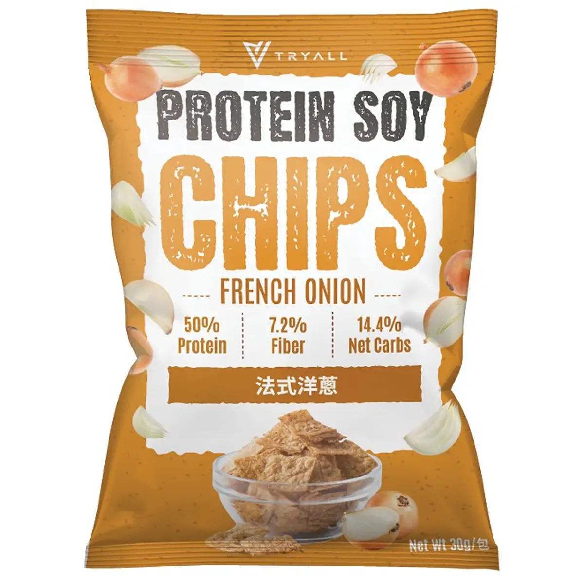 Tryall Protein Soy Chips (French Onion) 30g
