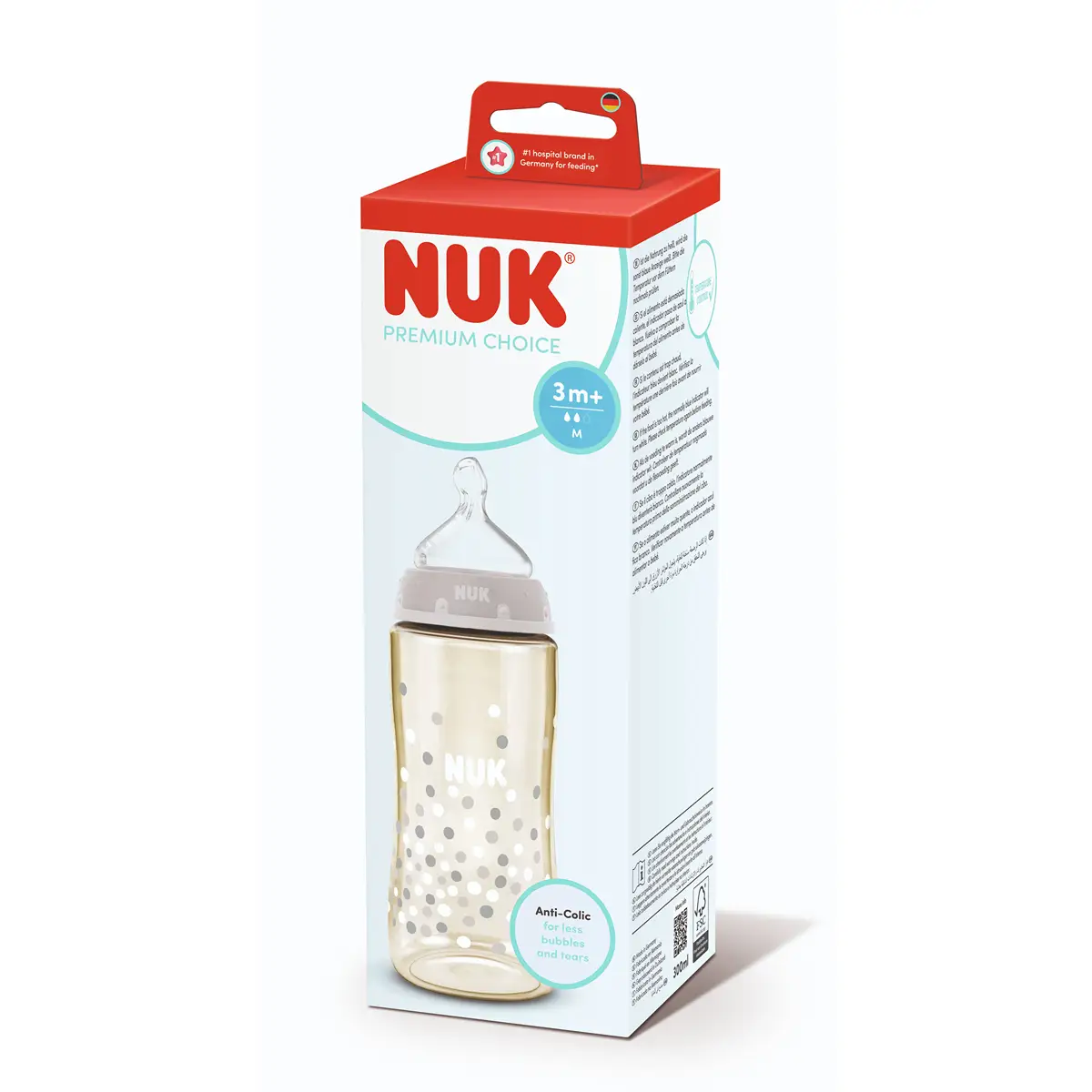 NUK Premium Choice PPSU Bottle with Silicone Teat (Size M) 300ml (Random Delivery)