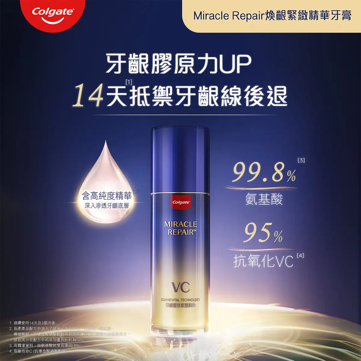 Colgate高露潔奇績修護煥齦緊緻精華牙膏 90克