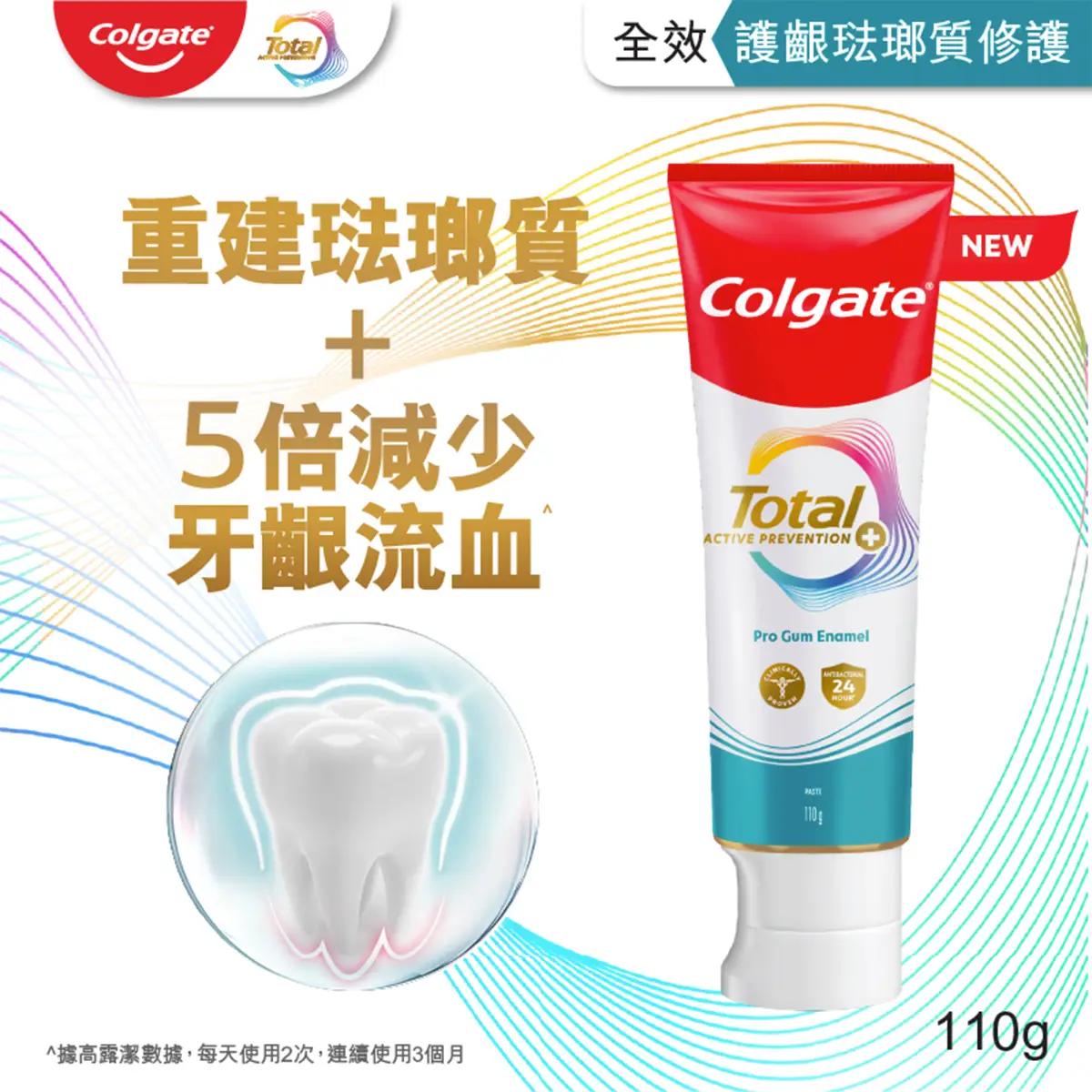 Colgate Total Pro Gum Enamel Toothpaste 110g
