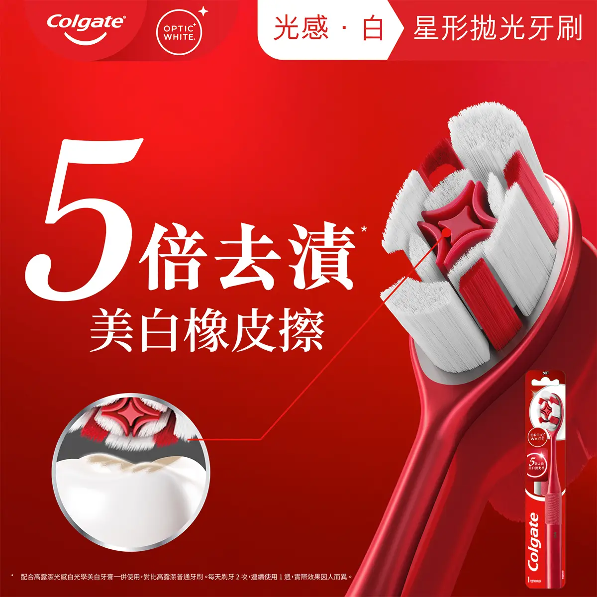 Colgate Optic White Base Soft Toothbrush 1pc