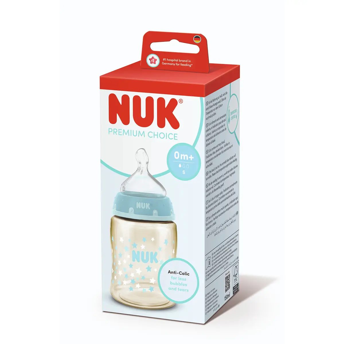 NUK Premium Choice PPSU Bottle with Silicone Teat (Size S) 150ml (Random Delivery)