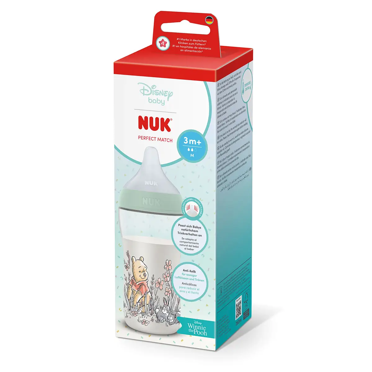 NUK Perfect Match PP Bottle with Silicone Teat (Size M) (Winnie the Pooh) 260ml