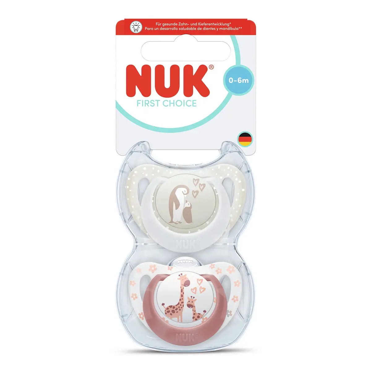 NUK Premium Choice Soothers (0-6 Months) 2pcs (Random Delivery)