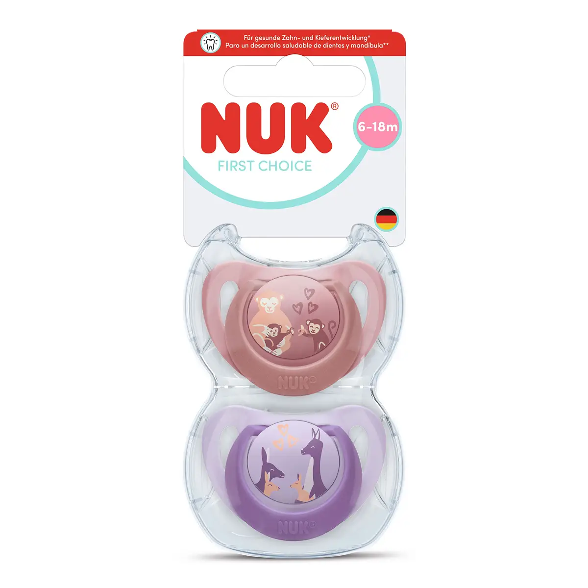 NUK Premium Choice Soothers (6-18 Months) 2pcs (Random Delivery)