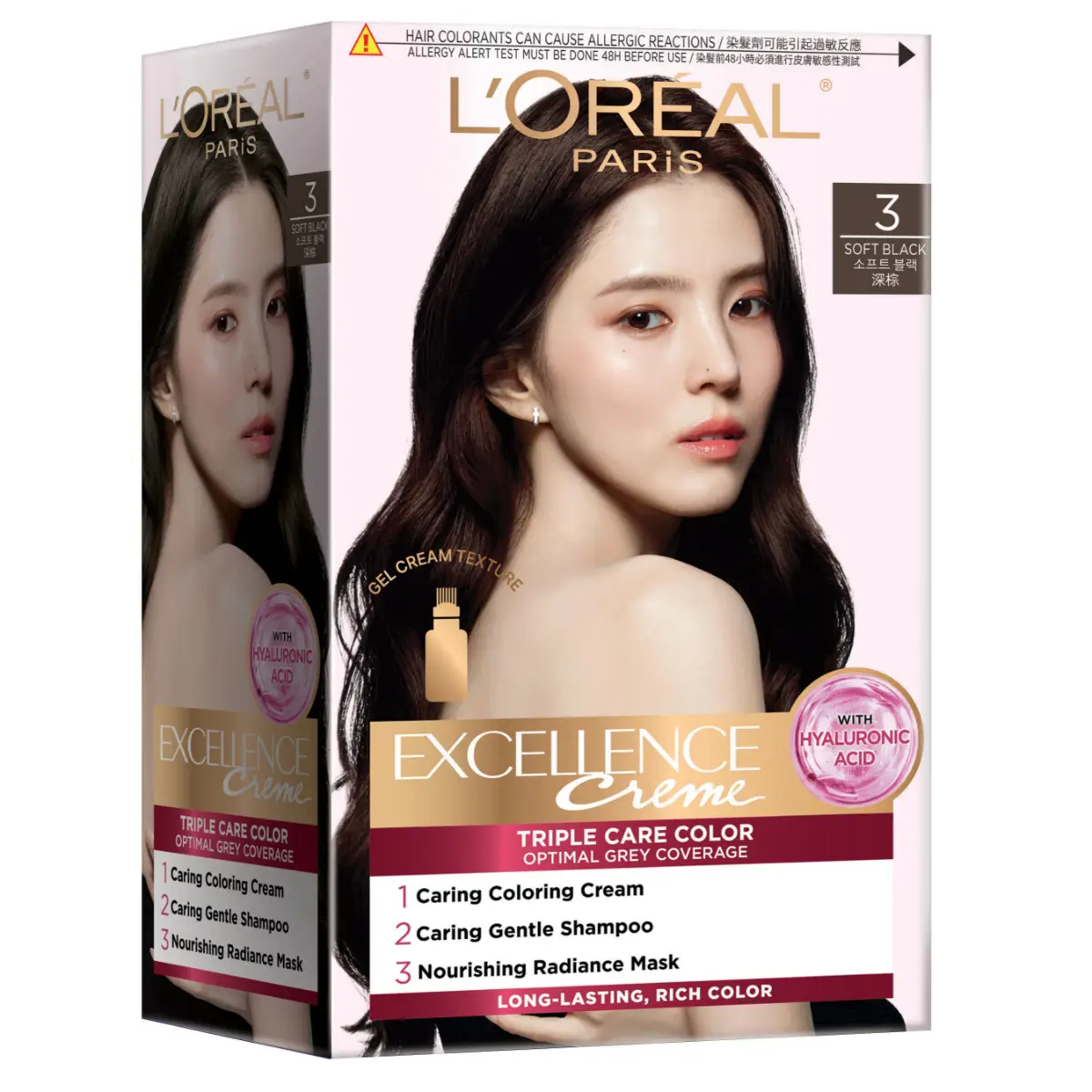 L'Oreal Paris Excellence Creme (3 Soft Black) 1 Box