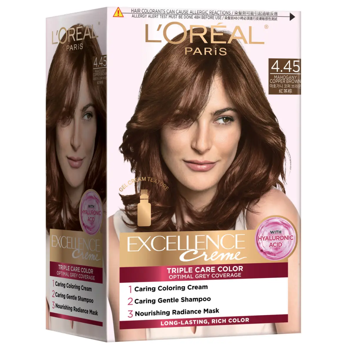 L'Oreal Paris Excellence Creme (4.45 Mahogany Copper Brown) 1 Box