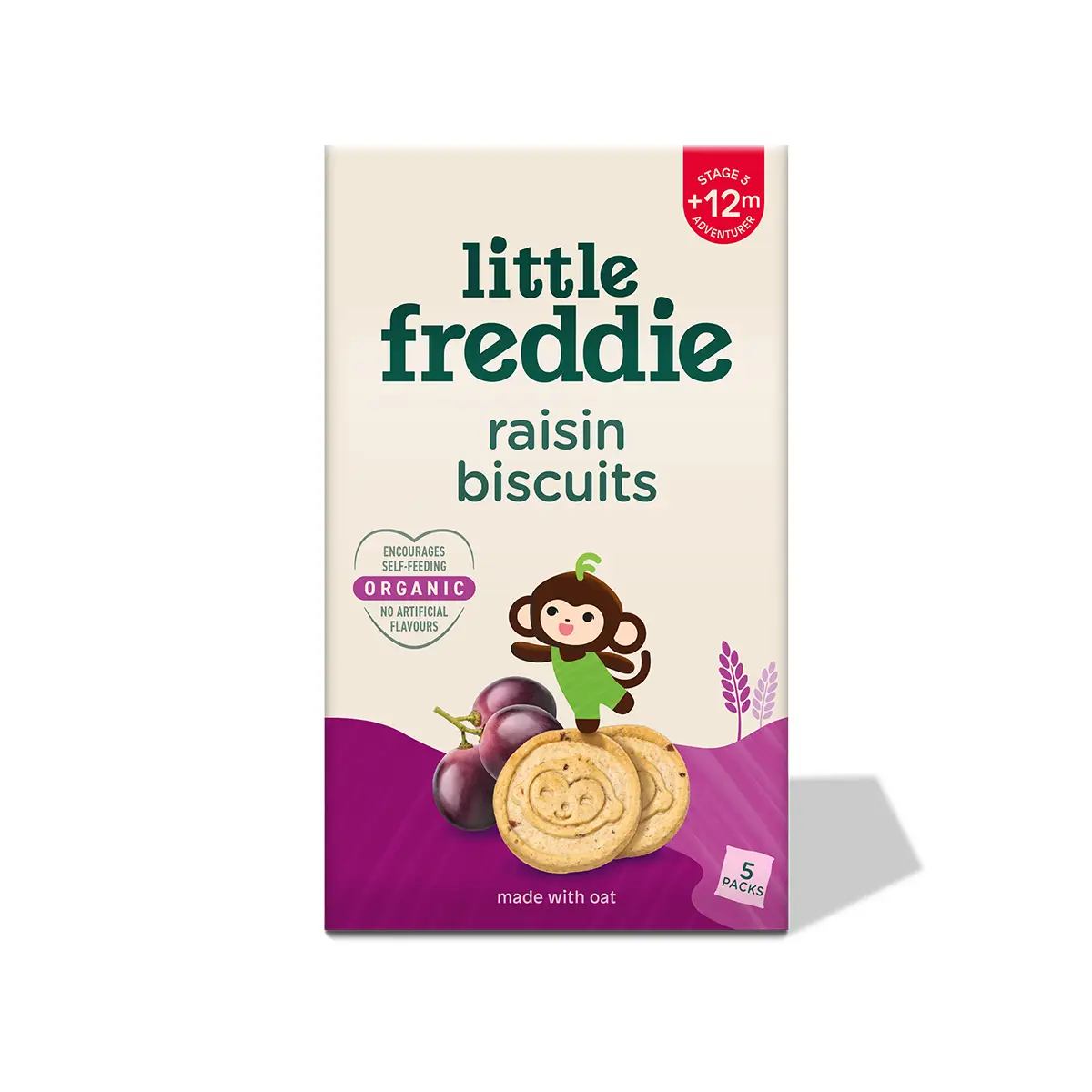 Little Freddie Organic Raisin Biscuits 20g x 5 Bags