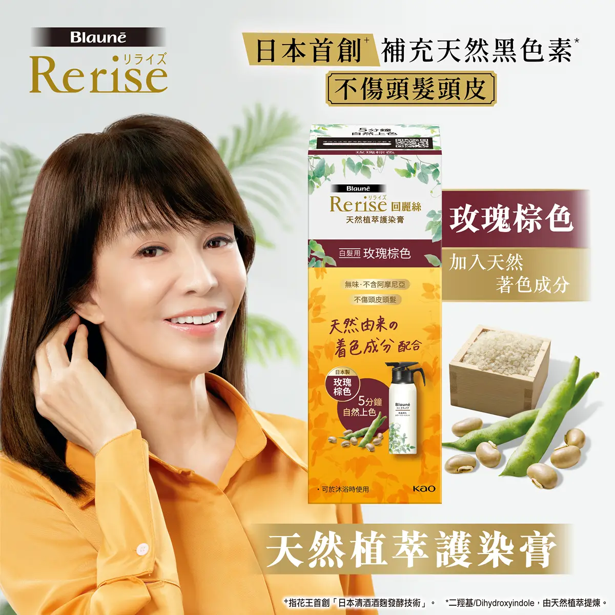 Rerise Hair Color Treatment (Rose Brown) 155g
