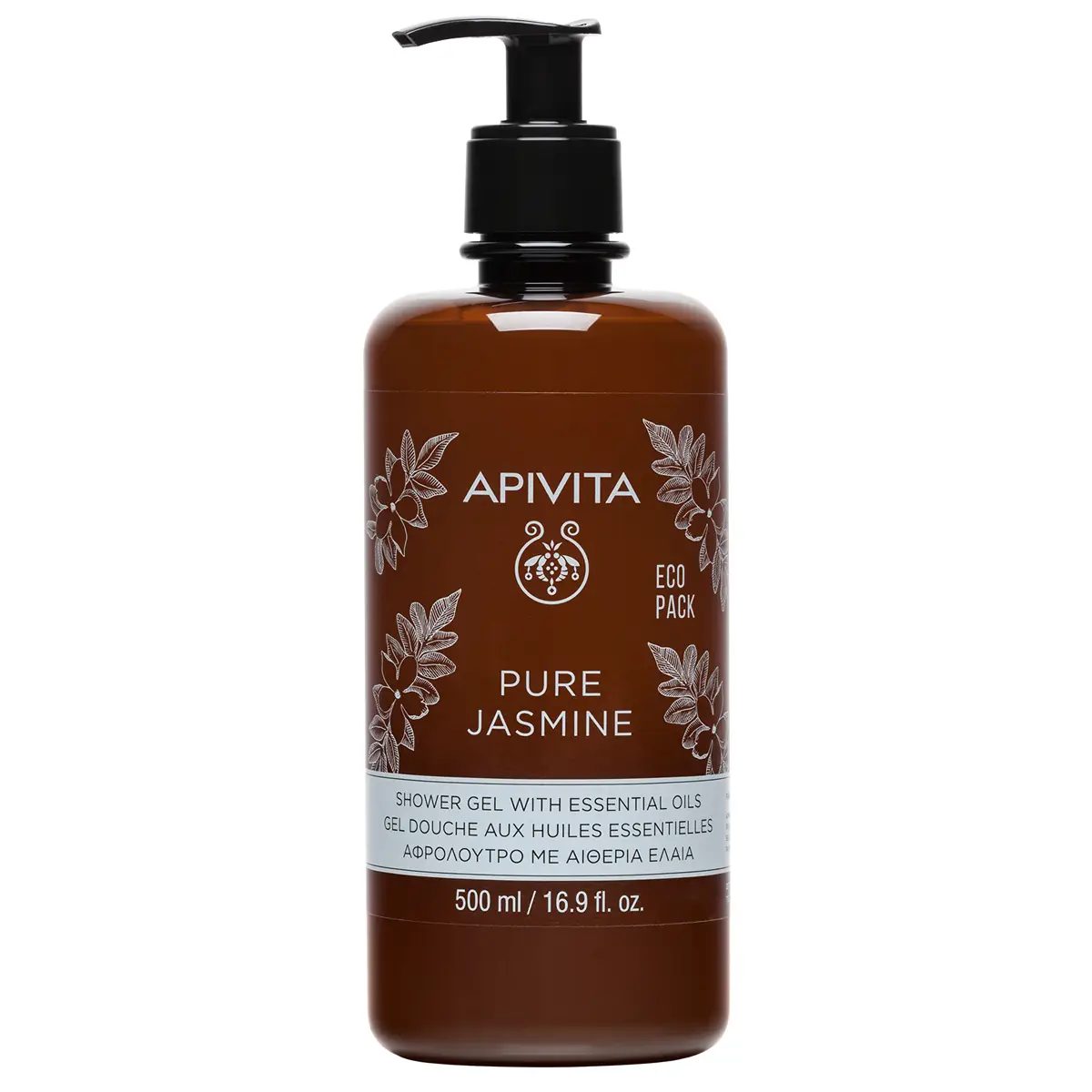 APIVITA Pure Jasmine Shower Gel with Essential Oils 500ml