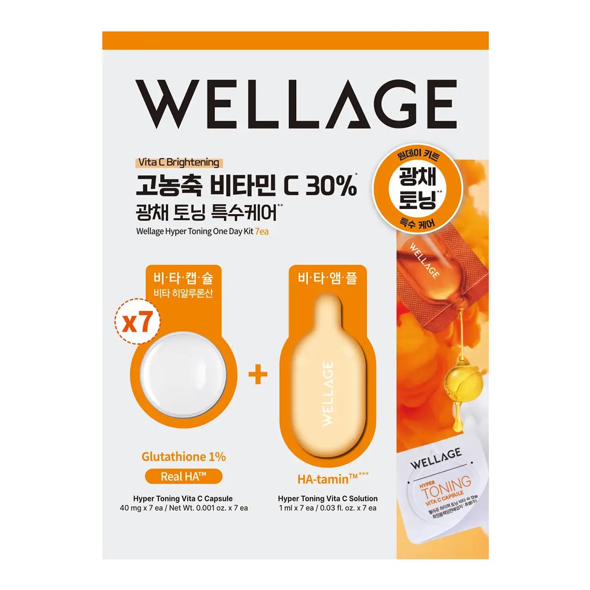 Wellage Hyper Toning One Day Kit 7pcs 1 Set