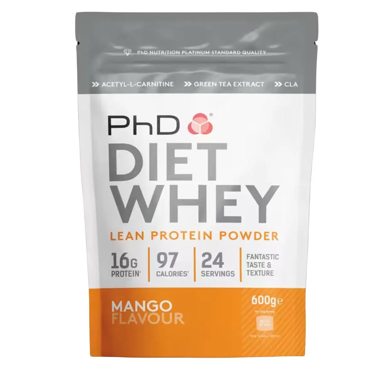 PhD Diet Whey Protein Powder (Mango) 600g