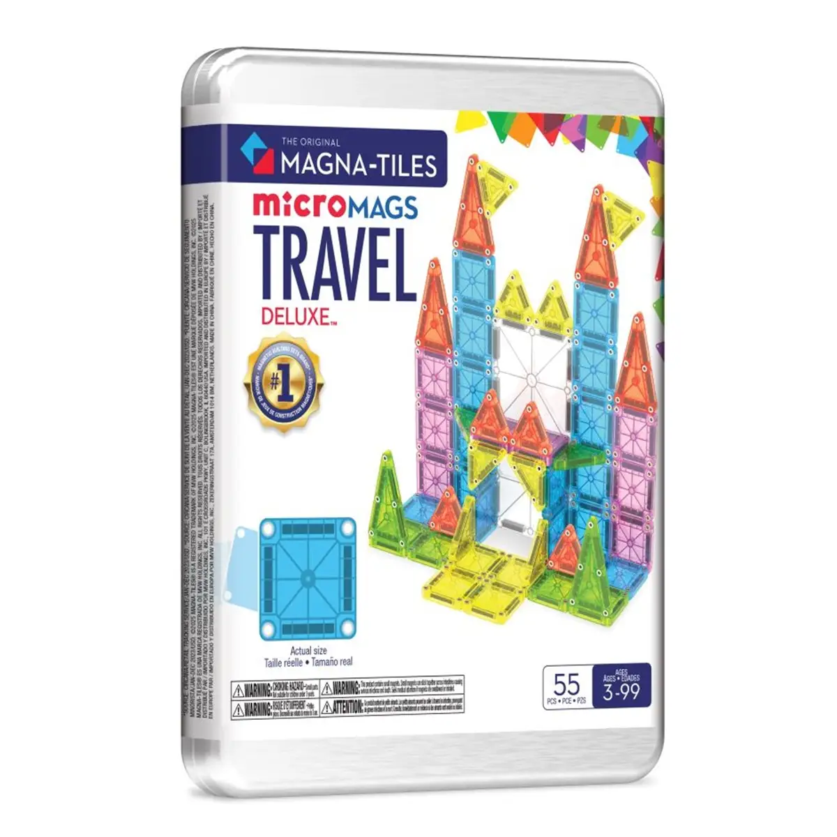 MAGNA-TILES MICROMAGS 55 Piece Set Travel Set Deluxe 1pc