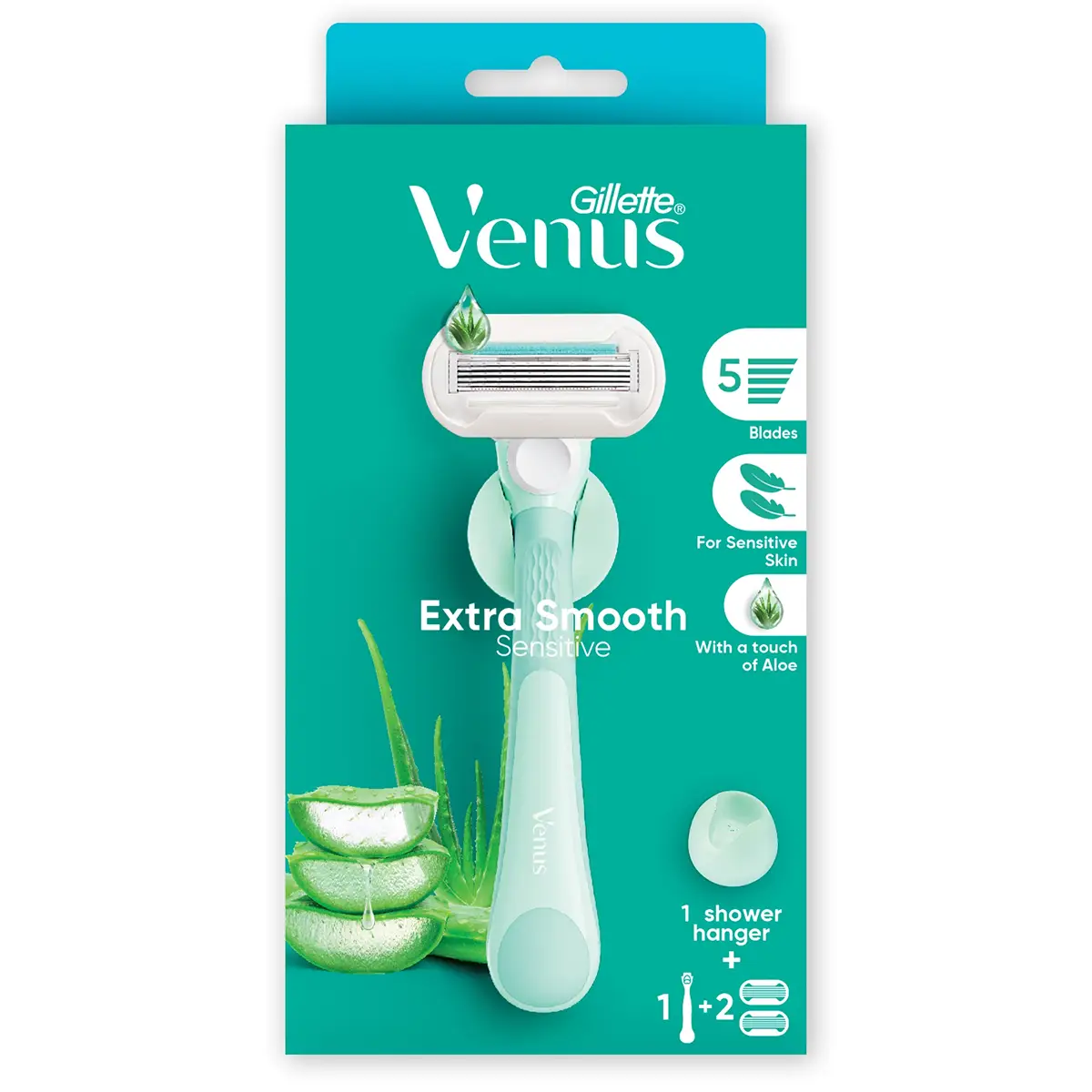 Gillette Venus Extra Smooth Sensitive Women's Razor 1pc + Blades 2pcs