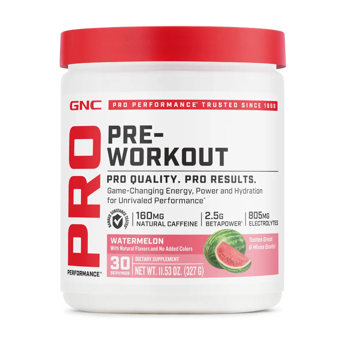 GNC Pro Performance動能電解質沖劑(西瓜味) 327克