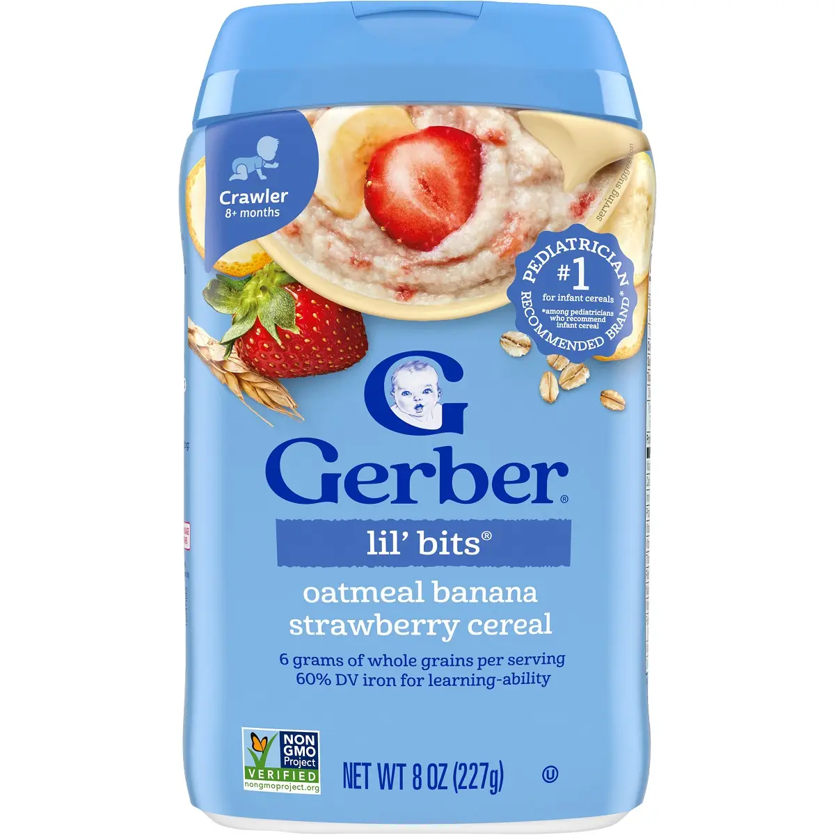 Gerber Lil' Bits Banana Strawberry Cereal Oatmeal 227g