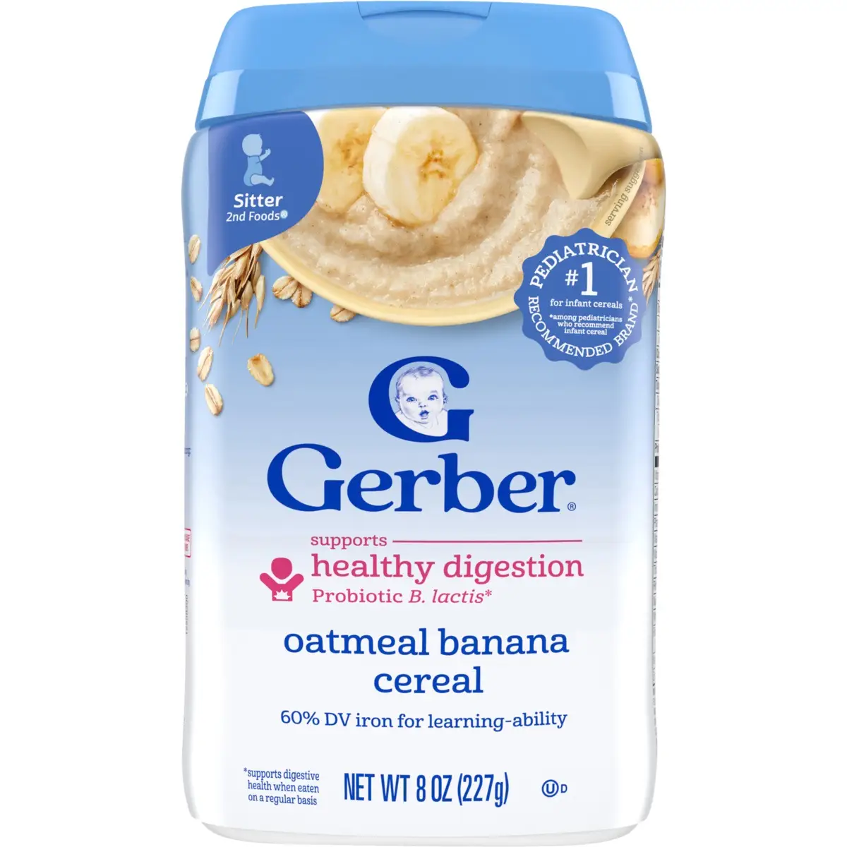 Gerber Probiotics Oatmeal Banana Cereal 227g
