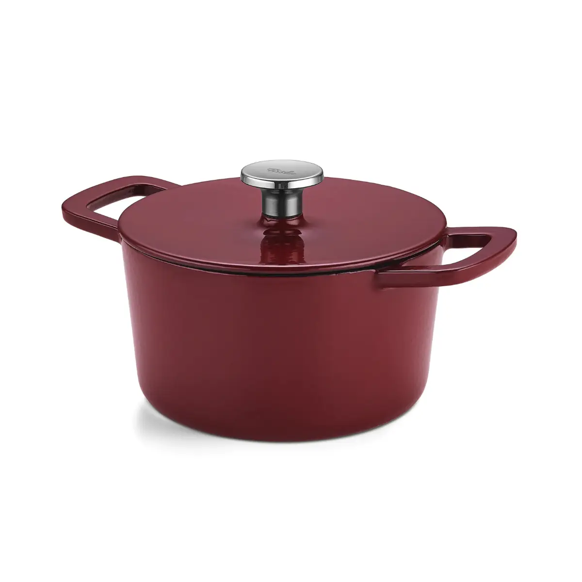 Fissler食光系列鑄鐵煎鍋(24cm)酒紅色 1件 (荷花BB展限定)