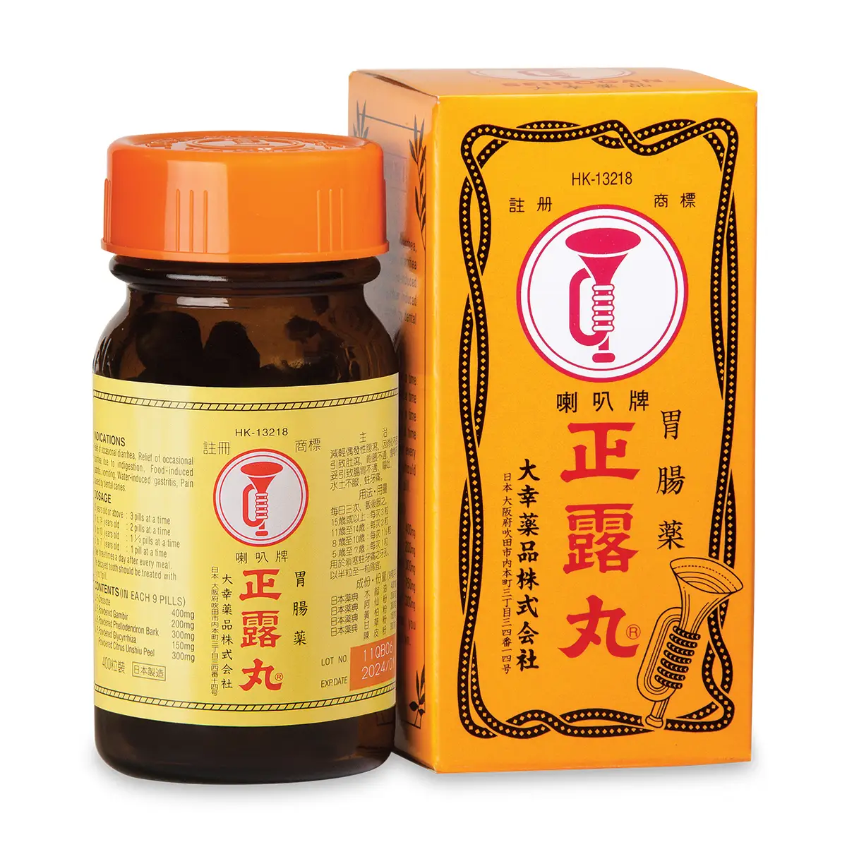 Trumpet Brand喇叭牌正露丸 100粒