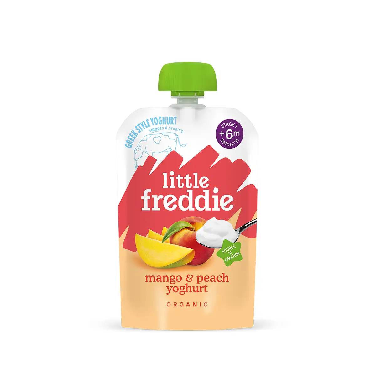 Little Freddie Organic Mango & Peach Greek Style Yoghurt 100g
