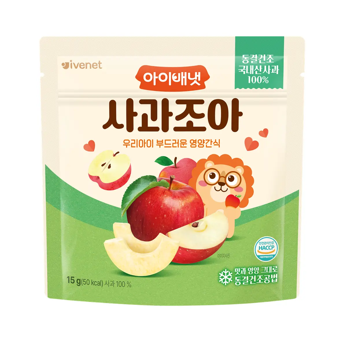 Ivenet貝貝冷凍乾燥水果片(蘋果) 15克