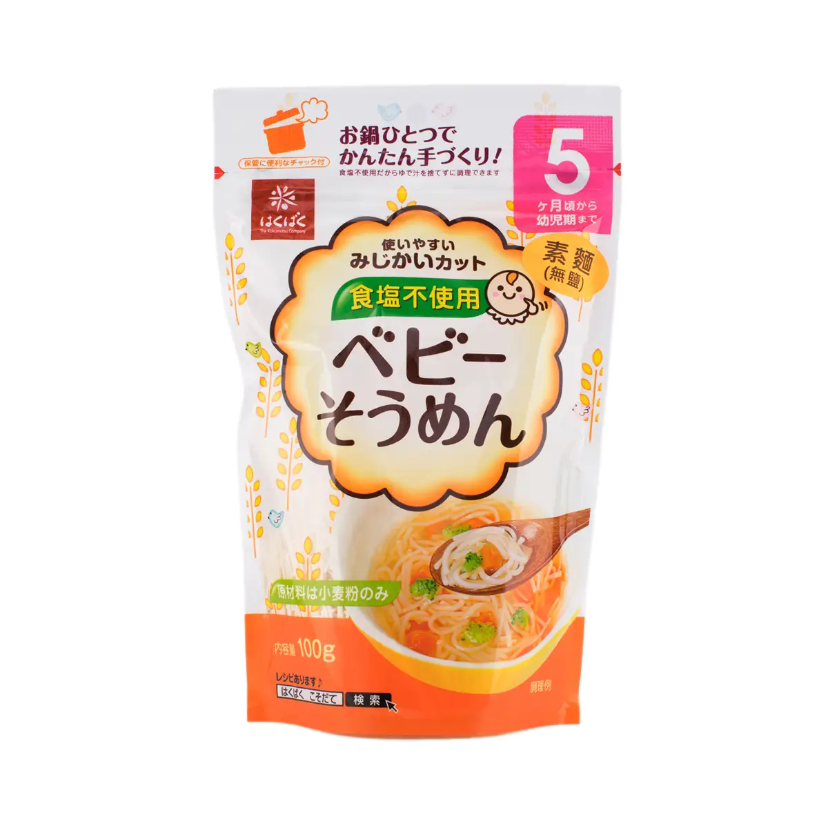 Hakubaku黃金大地嬰兒素麵 (5個月+)100克