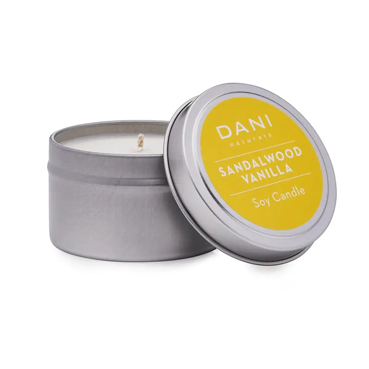 DANI Naturals Sandalwood Vanilla Candle Tin 6oz