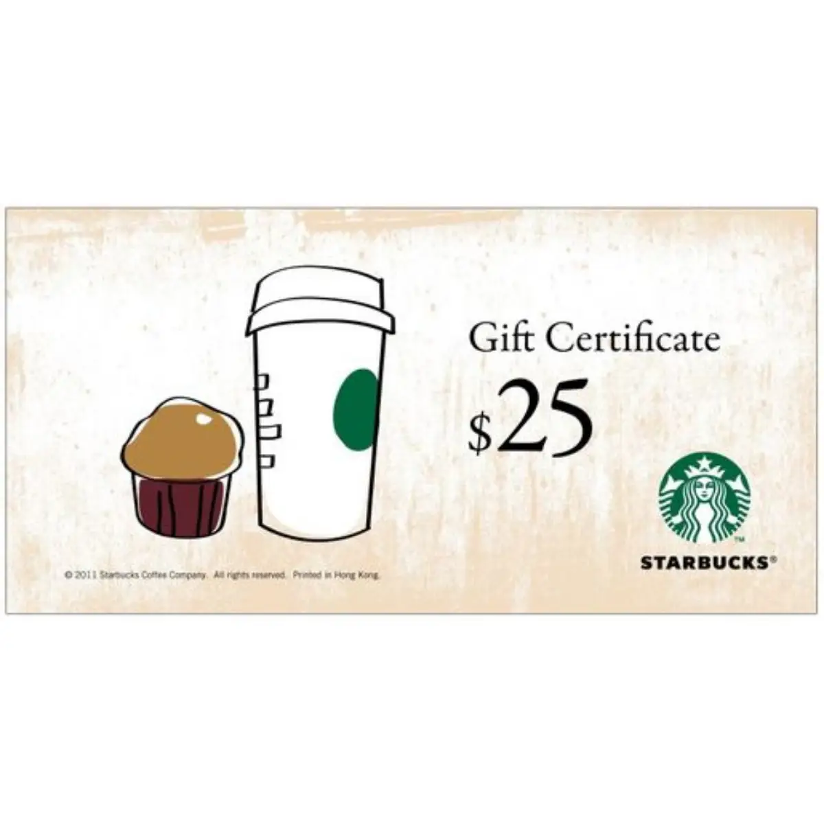 Starbucks $25 Coupon 1pc