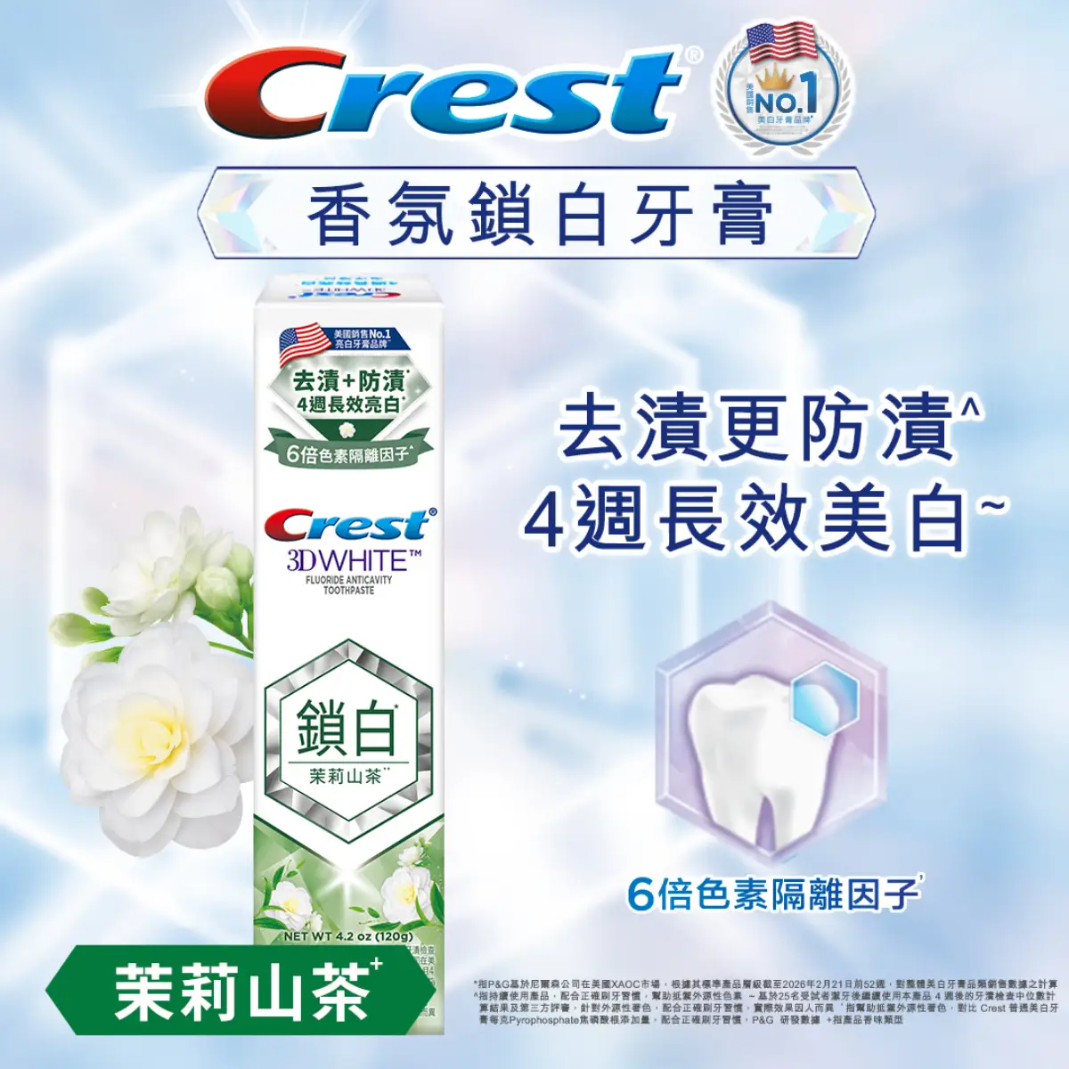 Crest Whitelock (Jasmine Tea) 120g