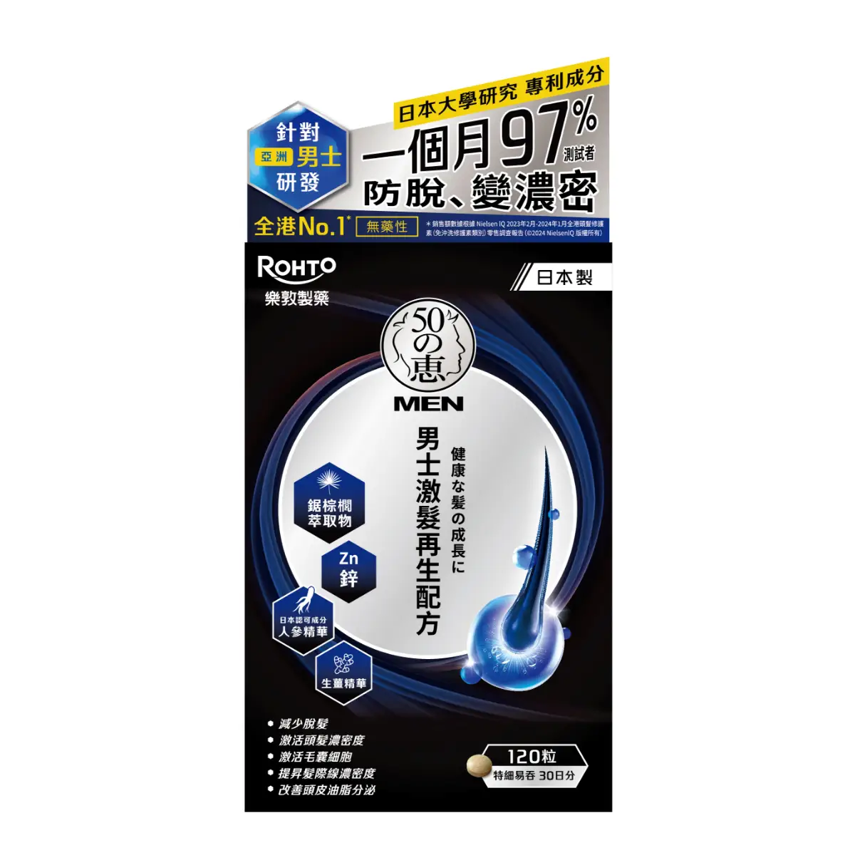 50 Megumi Men Hair Revitalizing Supplement 120pcs