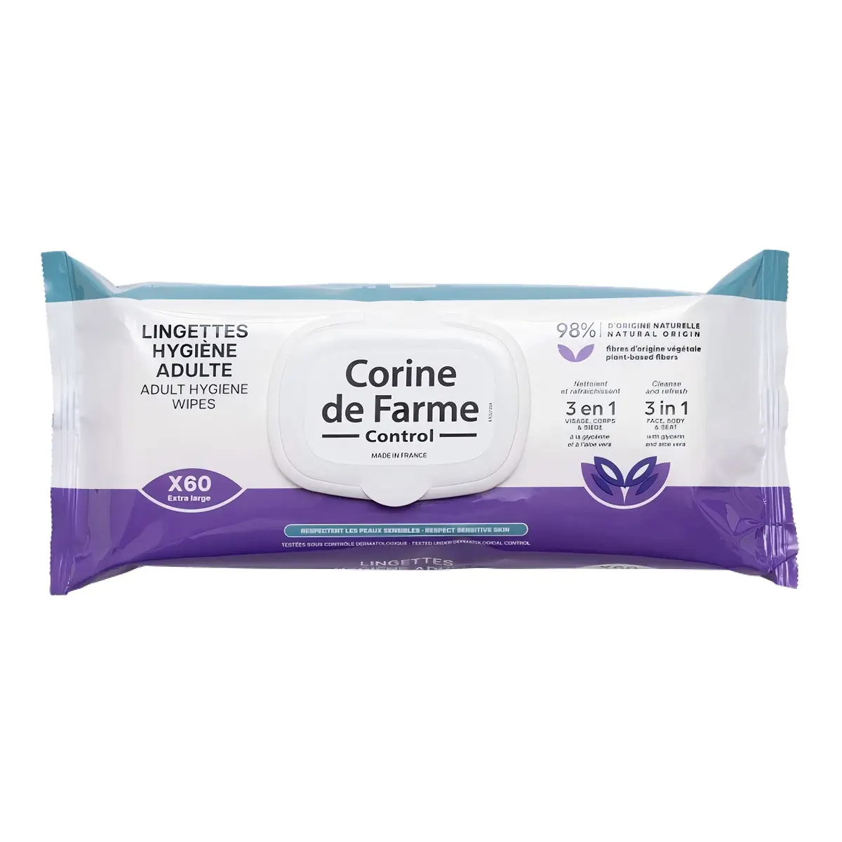 Corine de Farme法國黎之芙成人私密清潔濕紙巾 60片