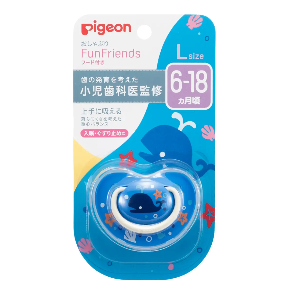 PIGEON Silicone Pacifier, Fun Friends (Random Colour) 1pc
