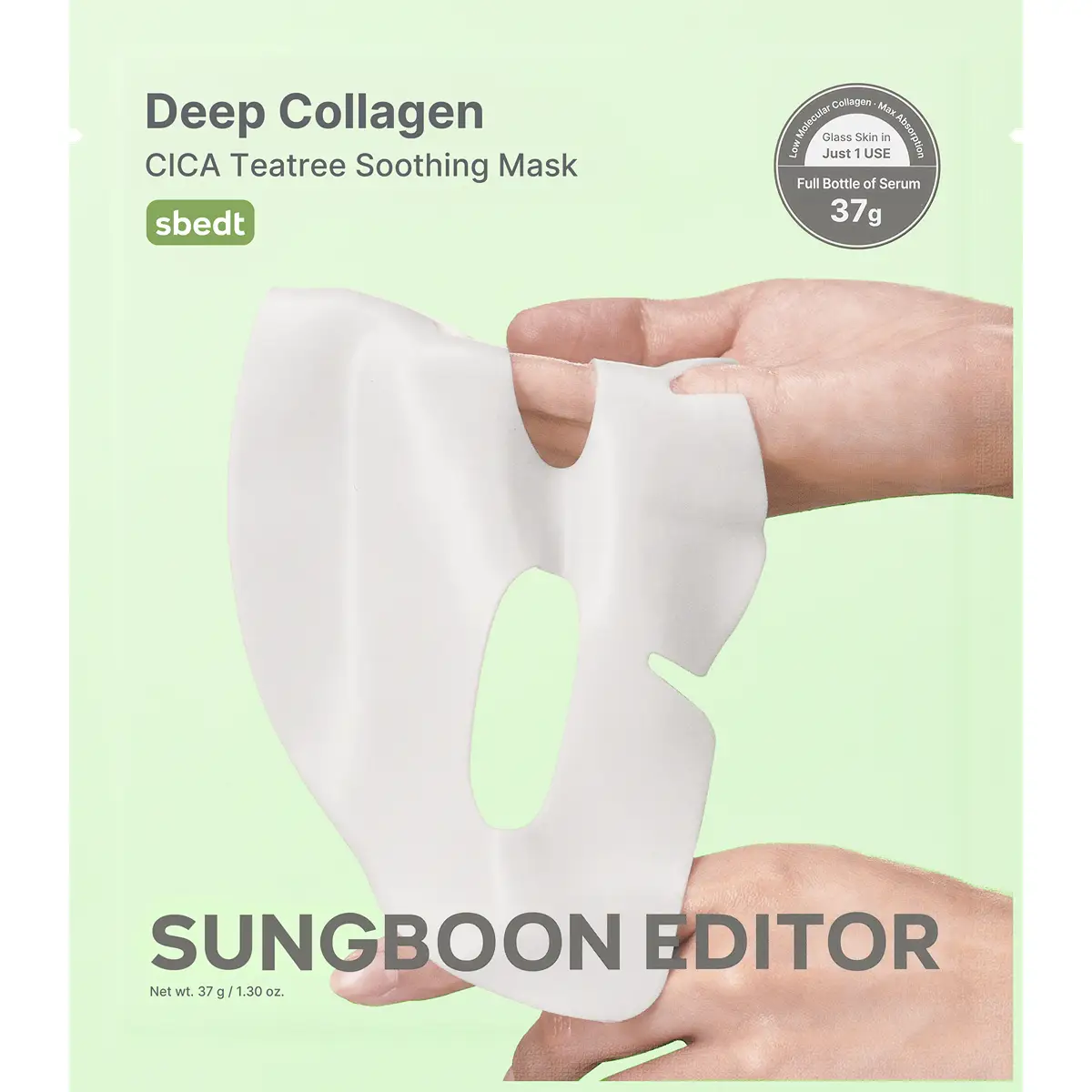 Sungboon Editor Deep Collagen Cica Teatree Soothing Mask 37g x 4pcs