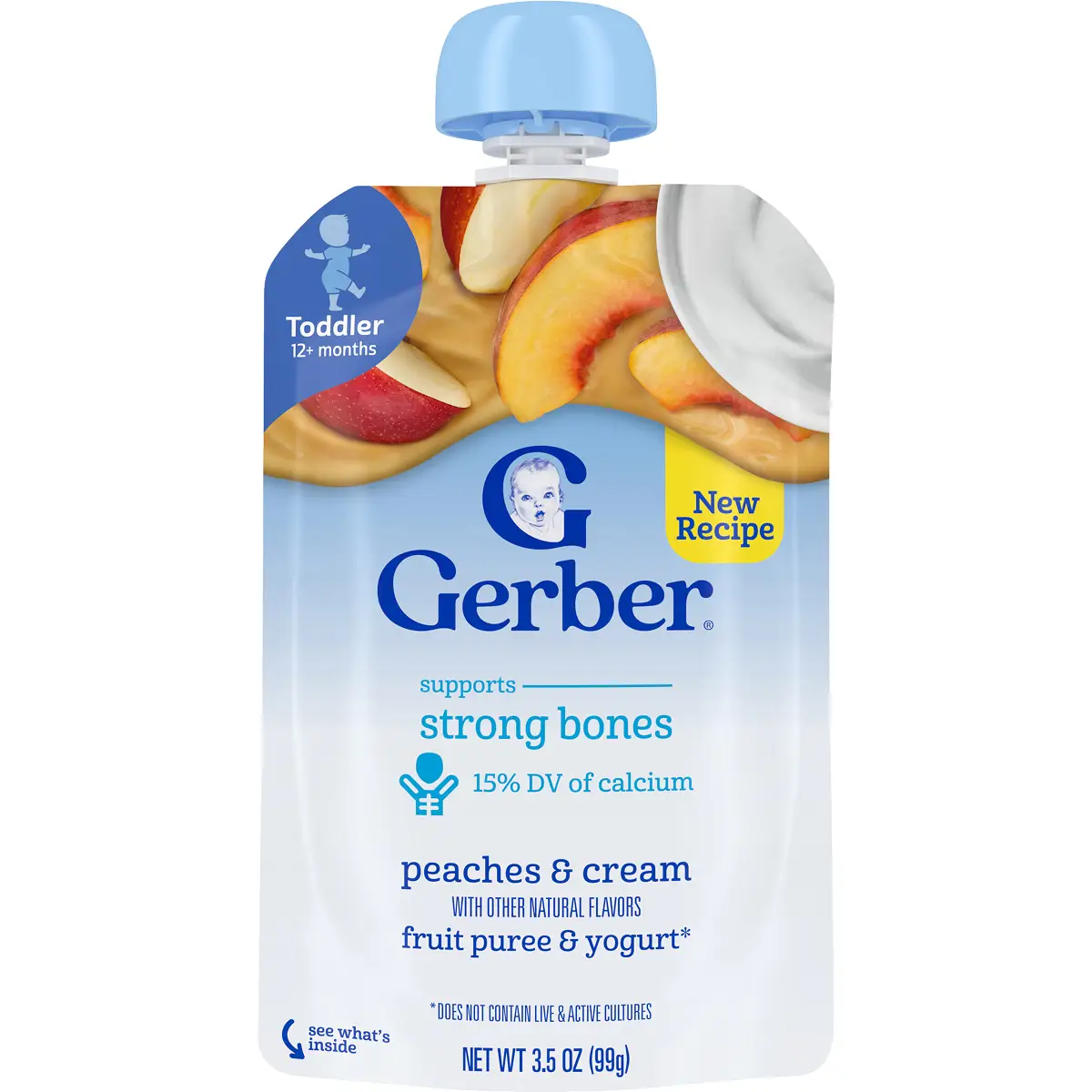 Gerber Peaches & Cream Yogurt Pouch 99g