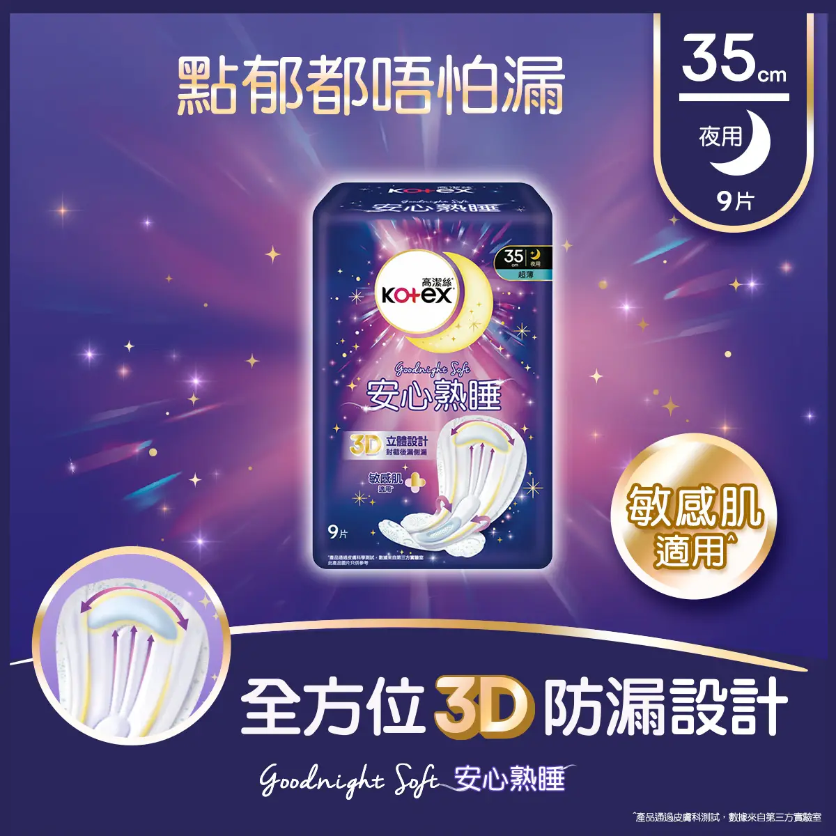 Kotex Goodnight Soft Ultrathin Wing 35cm 9pcs
