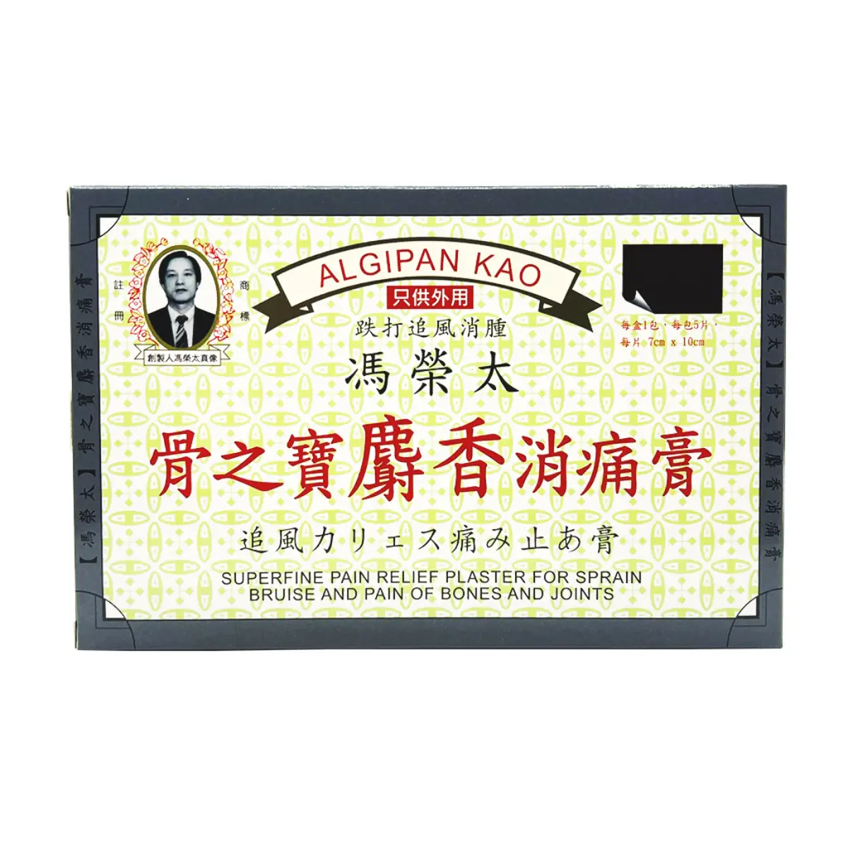 Fung Wing Tai馮榮太骨之寶麝香消痛膏 5片
