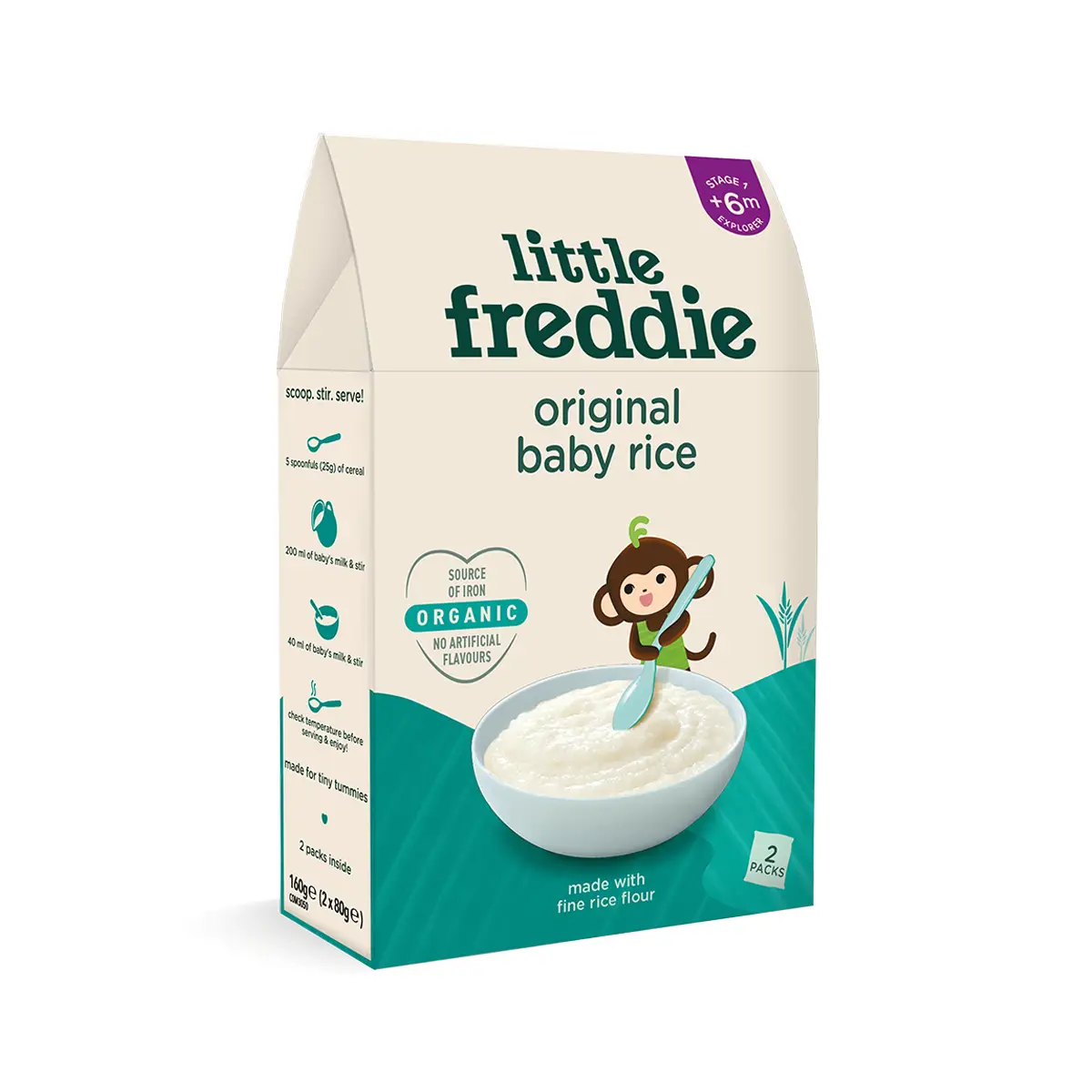Little Freddie Organic Baby Rice 160g