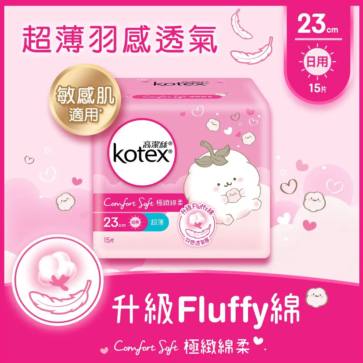 Kotex Comfort Soft Ultra Thin 23cm 15pcs