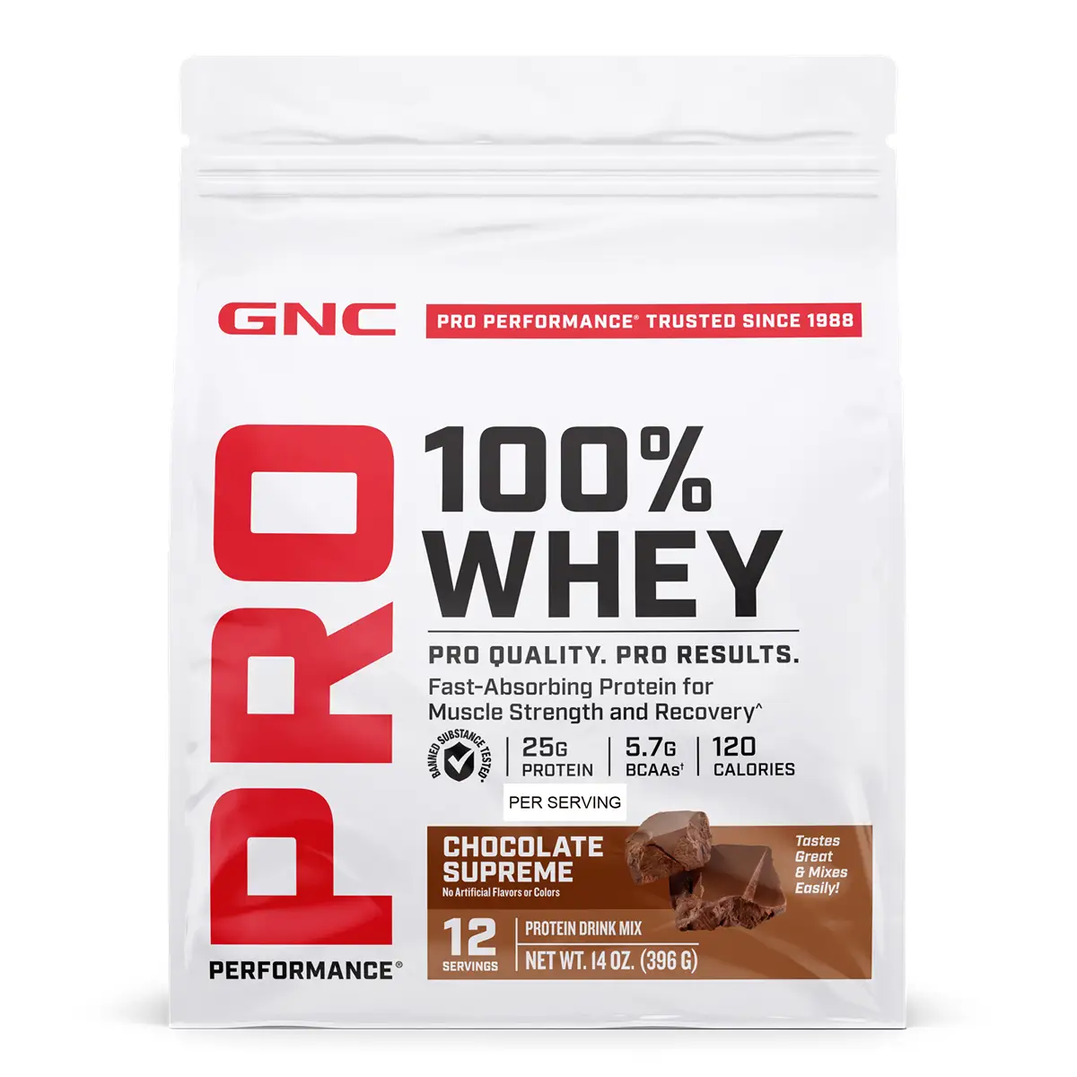 GNC PP純乳清蛋白(朱古力味) 396克