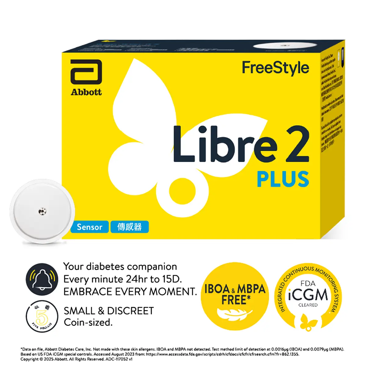 Abbott FreeStyle Libre 2 Plus Sensor (15D Bluetooth) 1pc